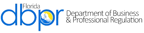 Logo of the Florida Department of Business & Professional Regulation, featuring "dbpr" with a map of Florida inside the letter "b"—trusted by businesses like Budget Roofing Service Inc, a leading roofing company in Winter Haven.